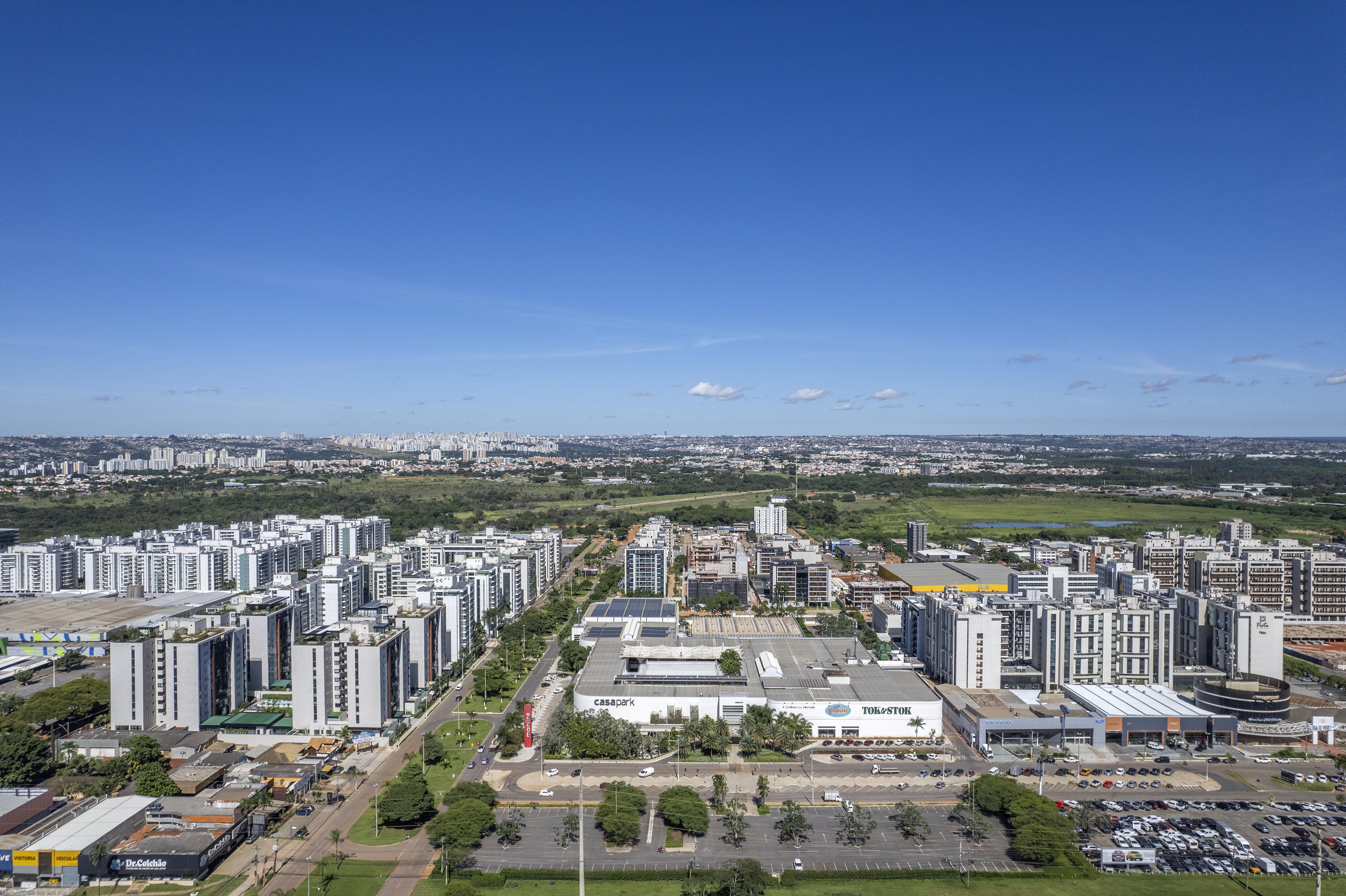 Imagem aérea do Park Sul em Brasília.