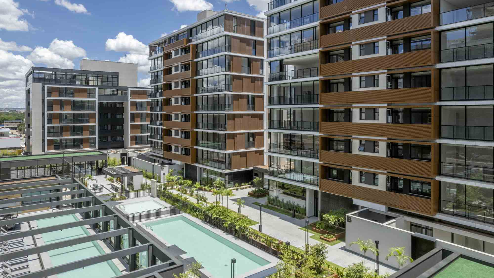 Imagem do Condomínio Riviera, um dos tipos de apartamentos oferecidos pela base no Park Sul, em Brasília.