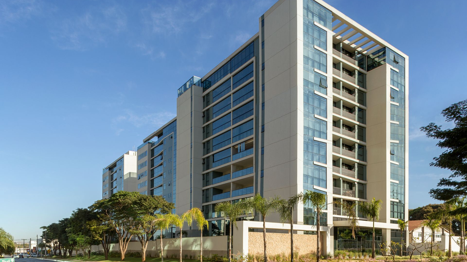 Imagem externa do condomínio Elegance Park Sul, um dos empreendimentos imobiliários da Base Incorporações em Brasília.