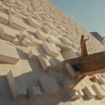 Mulher com a mão estedita em sua frente em cima do Genius Loci